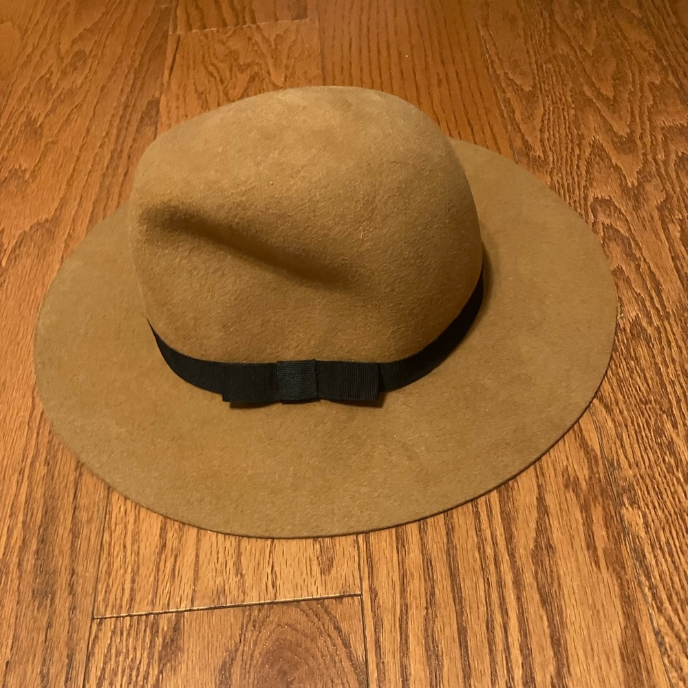 Brixton Tan Fedora with Black Ribbon